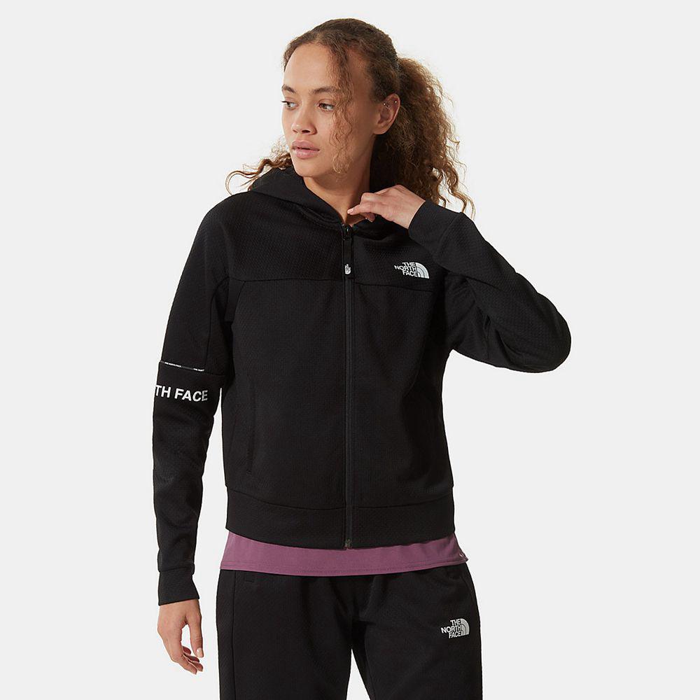 The North Face Mountain Athletics Zip-Up Γυναικεια Φούτερ Hoodie - Μαυρα (GFVI61720)